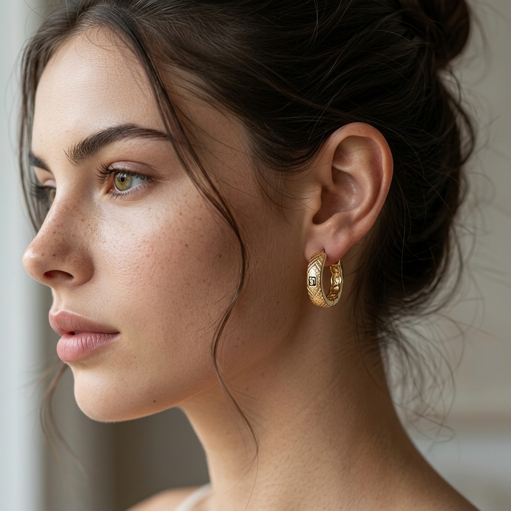 Par de aretes de Oro 10K de 4.8 g — Maxi Gold, referencia MG-AR-10K-0090