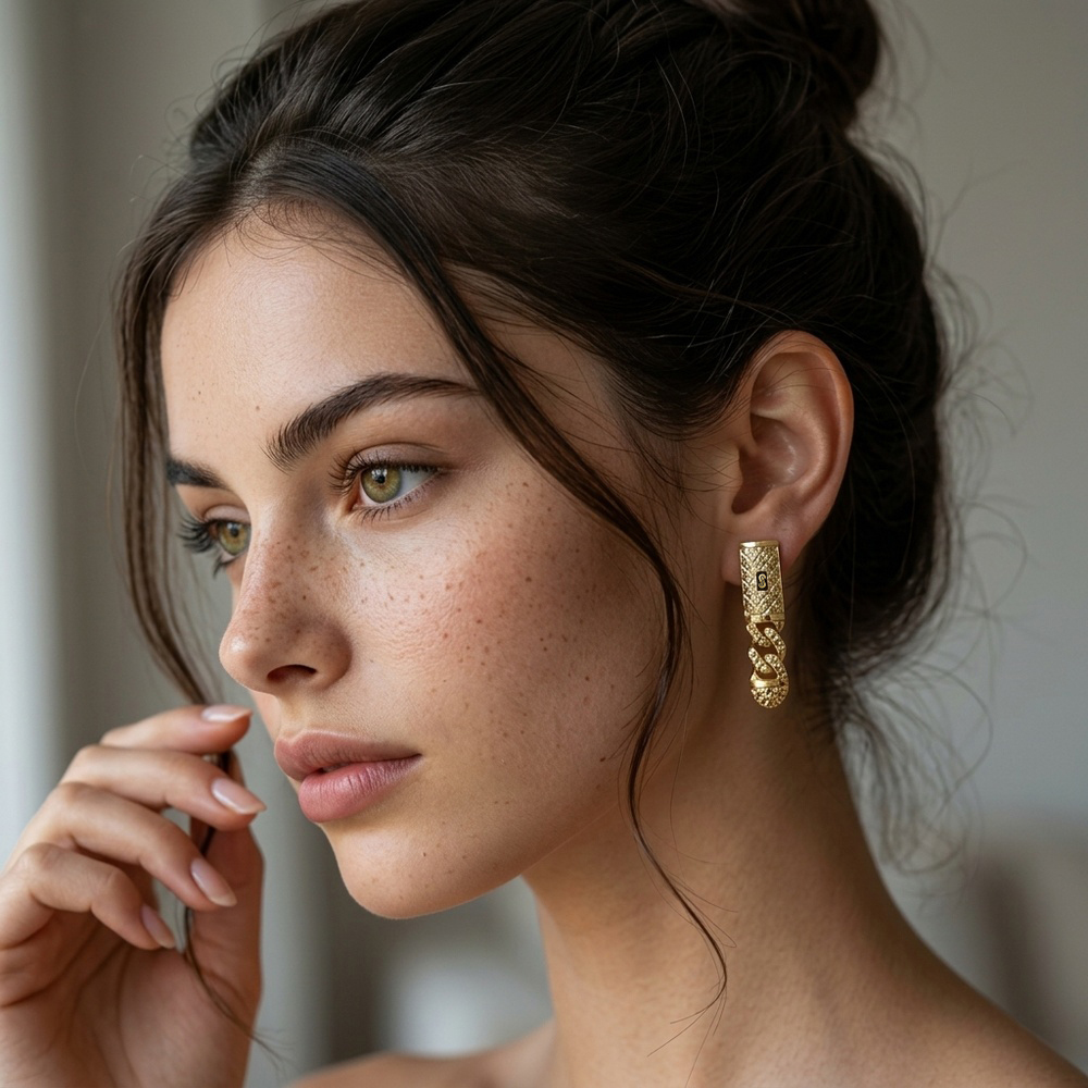 Par de aretes de Oro 10K de 3.1 g — Maxi Gold, referencia MG-AR-10K-0094