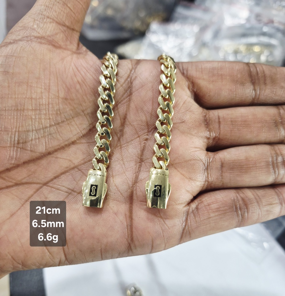 Cadena de Oro 10K de 6.6 g, talla 21 cm · 6.5 mm — Maxi Gold, referencia MG-CA-10K-0010