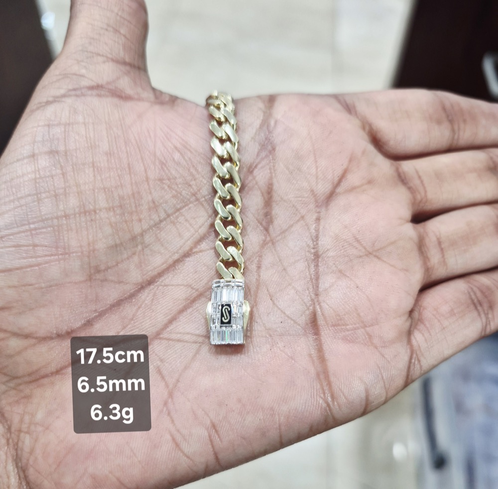 Cadena de Oro 10K de 6.3 g, talla 17.5 cm · 6.5 mm — Maxi Gold, referencia MG-CA-10K-0012