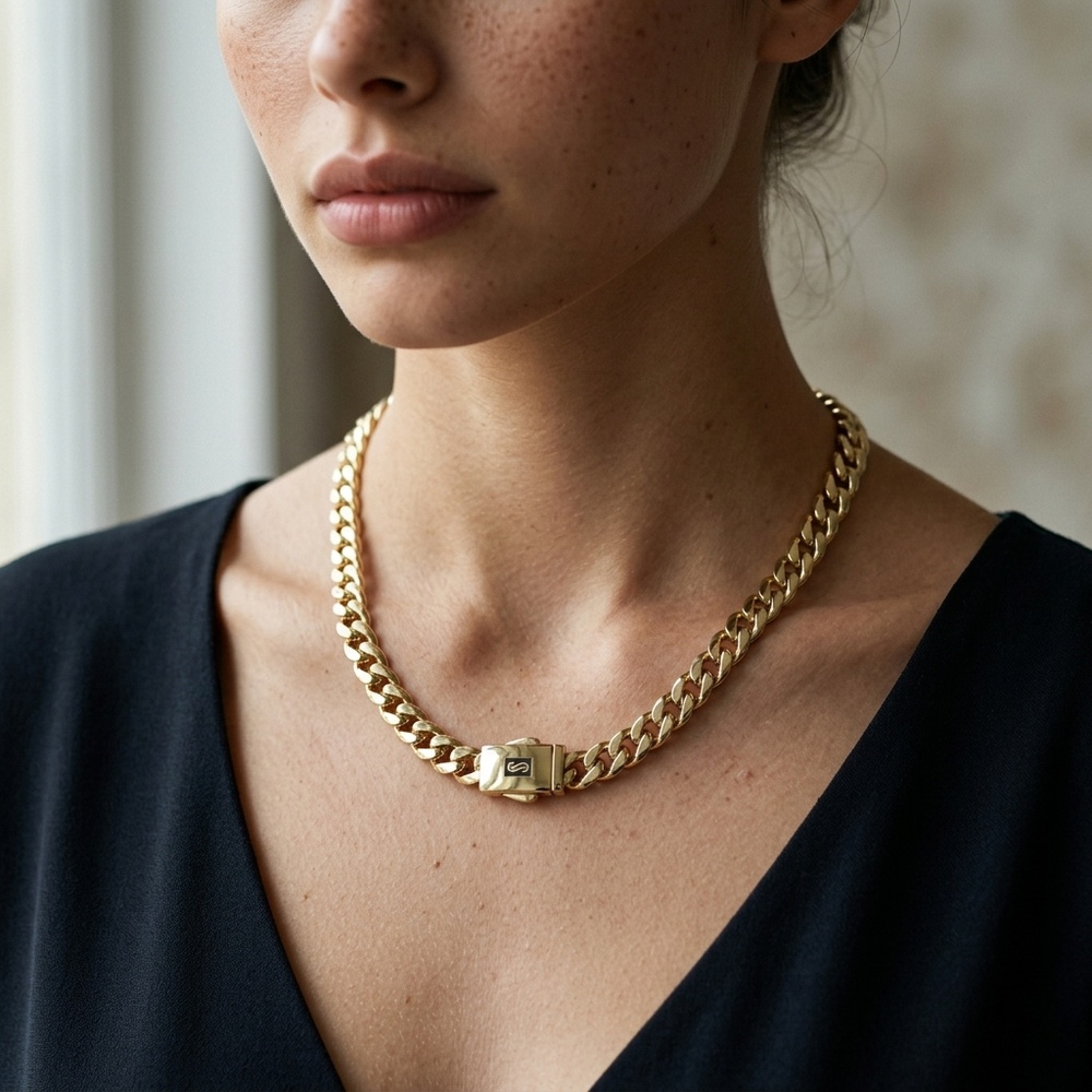 Cadena de Oro 10K de 5.8 g, talla 17 cm · 6.5 mm — Maxi Gold, referencia MG-CA-10K-0016