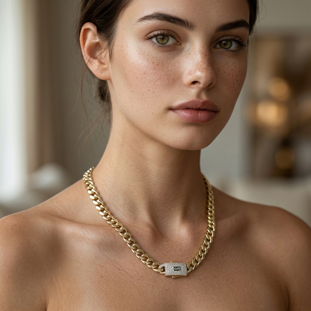 Cadena de Oro 10K de 6.2 g, talla 17.5 cm · 6.5 mm — Maxi Gold, referencia MG-CA-10K-0020