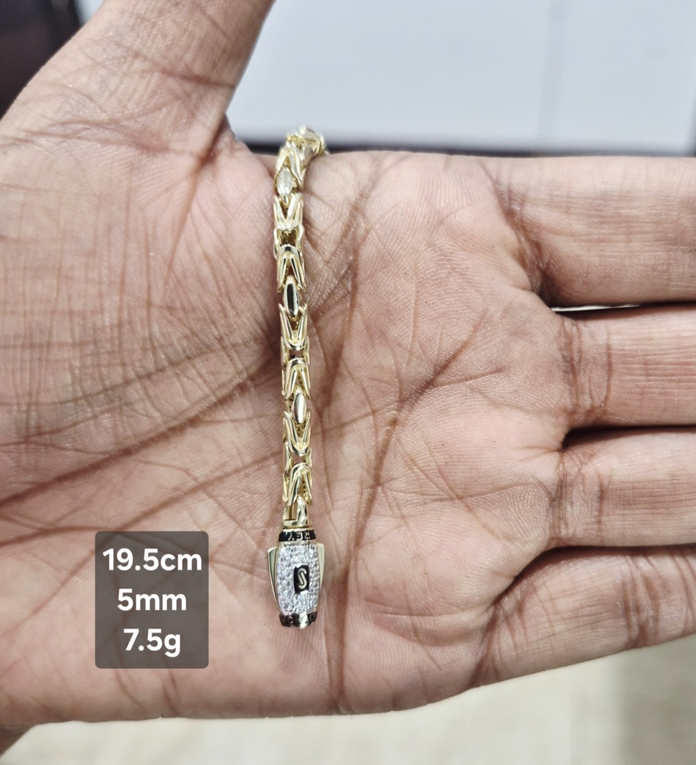 Cadena de Oro 10K de 7.5 g, talla 19.5 cm · 5 mm — Maxi Gold, referencia MG-CA-10K-0023