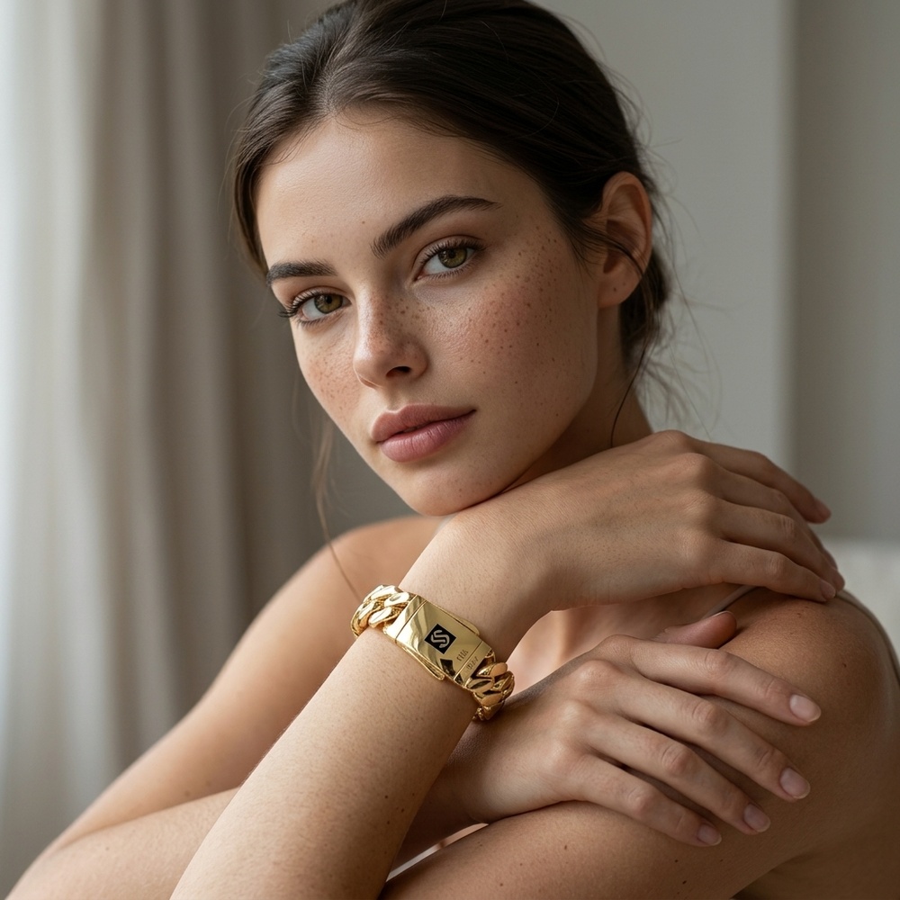 Pulsera de Oro 10K de 19.2 g, talla 13.5 mm — Maxi Gold, referencia MG-PU-10K-0001