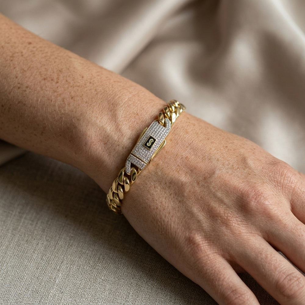 Pulsera de Oro 10K de 12.5 g, talla 8 mm — Maxi Gold, referencia MG-PU-10K-0083