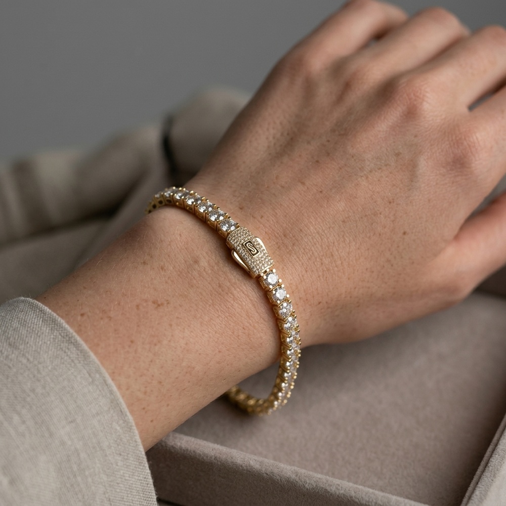 Pulsera de Oro 10K de 11.8 g, talla 18.5 cm — Maxi Gold, referencia MG-PU-10K-0084