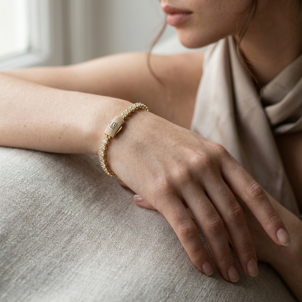 Pulsera de Oro 10K de 8.5 g, talla 18.8 cm — Maxi Gold, referencia MG-PU-10K-0087