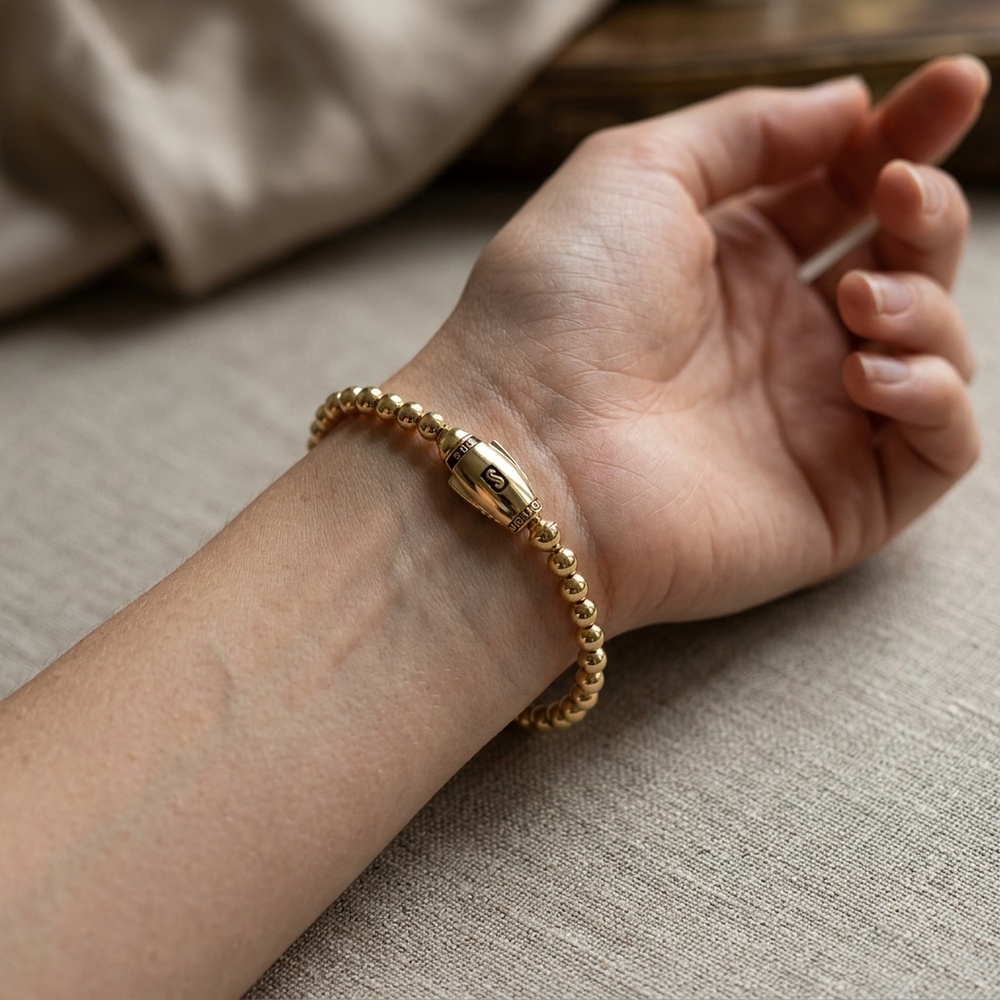 Pulsera de Oro 10K de 5.1 g, talla 20 cm — Maxi Gold, referencia MG-PU-10K-0131
